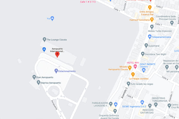 Mapa del aeropuerto Camilo Daza