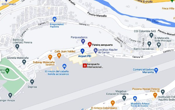 Mapa del aeropuerto Matecaña