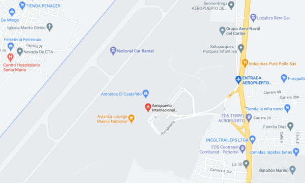 Mapa del Aeropuerto Ernesto Cortissoz